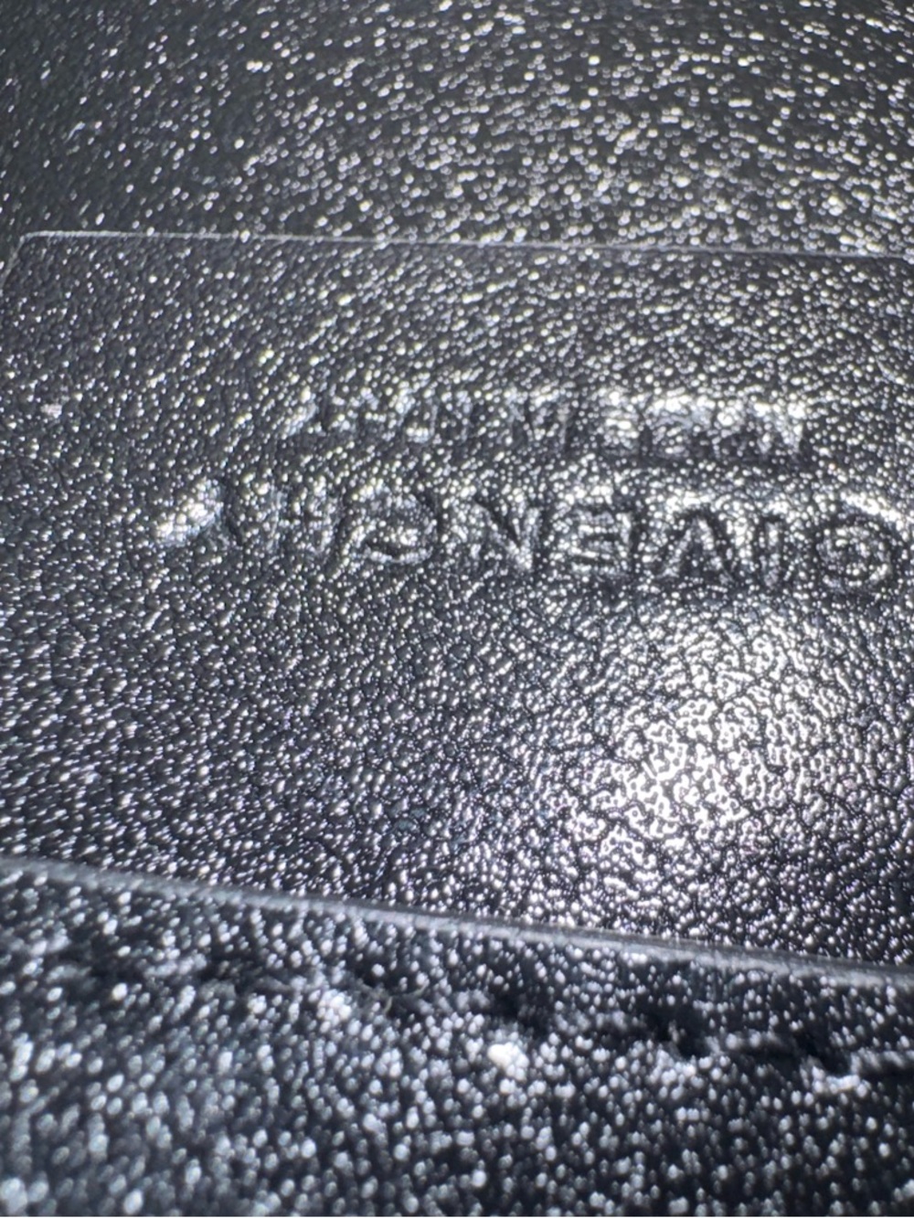 Givenchy Black Leather Flat Zip Pouch with Silver Hardware NWOT - Picture 7 of 7